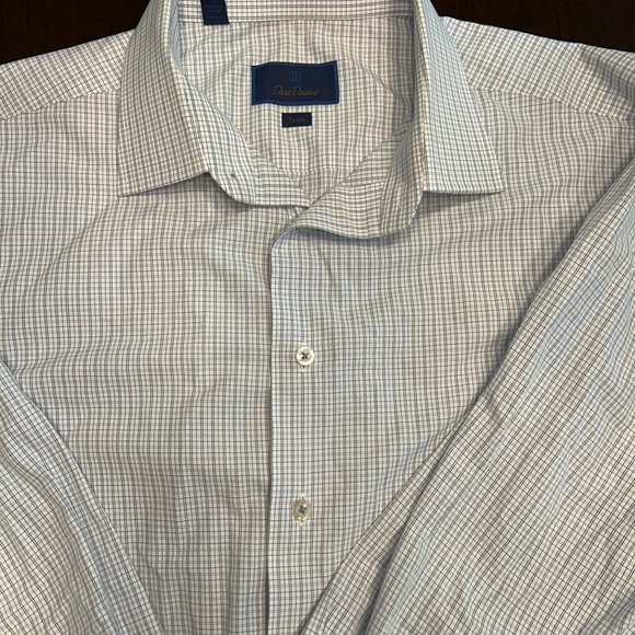 David Donahue Blue Casual Button Down Shirt - Picture 7 of 7